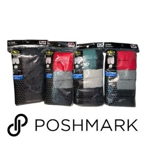 NEW! Athletic Works Men's Underwear Performance Boxer Briefs 6 Pack S, 2XL, 3XL